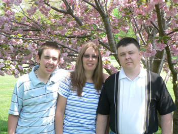 John Robinson (right) and his family